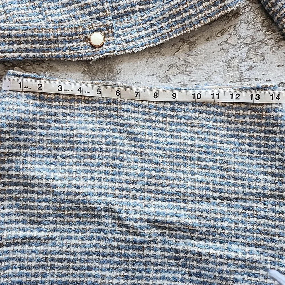 United Colors Of Benetton Tweed Skirt  Blazer Suit Sz42 Vintage
